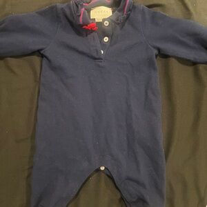 Gucci Blue Footies One Piece